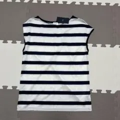 日本製 アーバンリサーチ ドアーズ　テンセルボーダーカットソー　フレンチスリーブ