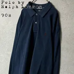 90sポロバイラルフローレンPolobyRalphLauren長袖ポロ鹿の子刺繍