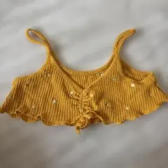 ビスチェ　黄色のレモン柄キャミソール80サイズ