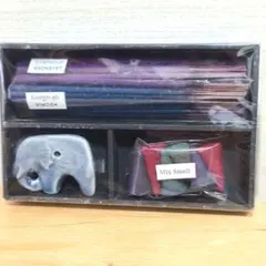 【未開封】タイ土産 象のアロマキャンドルとお香の可愛いミニセット