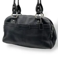 Coach black leather Boston bag y2k 00s