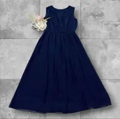 any SIS シフォン ロングワンピース ネイビー サイズ3 L オンワード