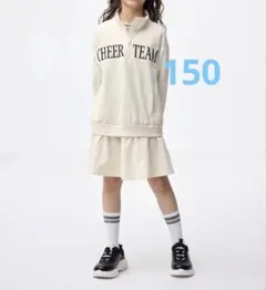 ジーユー　スウェットハーフジップワンピース