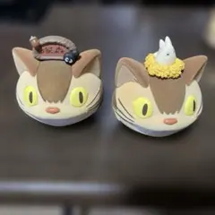 猫のフィギュア 2個セット