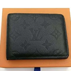 LOUIS VUITTON モノグラム 二つ折り財布 ブラック - メルカリ