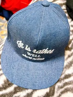 デニム 刺繍 メッセージ キャップ