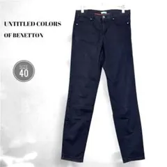 UNTITLED COLORS OF BENETTON スキニーデニム 40 黒のサムネイル