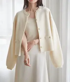 金ボタン カーディガン