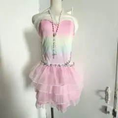 Rady ミニ丈 ドレス ワンピース カラフル パステル サンタコス コスプレ