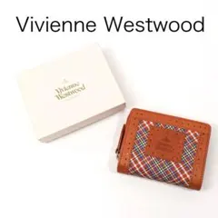 H4143R◾️ヴィヴィアンウエストウッド　チェック柄二つ折り財布　Y2K