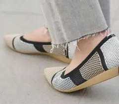 【洗える/撥水】パターンメッシュ パンプス　steppi 5H 23.5㎝