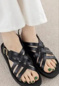 【良品】studio clip軽らくクロス編みサンダルのサムネイル