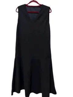 La-gemme Vネック切り替えワンピース ジャンパースカート