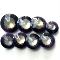 専用　装飾ボタン 紫 貝 8個 No.570