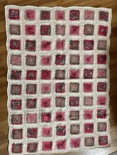 OPAL毛糸グラニースクエア編み物ブランケット