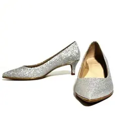 【23.5cm】エスペランサ　ESPERANZA シルバー　パンプス　美品