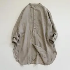 アトリエフランセ デ コンフェクション ヘンリーネックシャツ プル
