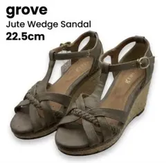 grove ウェッジソール サンダル Tストラップ ベージュ35のサムネイル