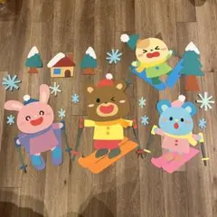 冬　12月 1月 雪遊び スキー　壁面のサムネイル