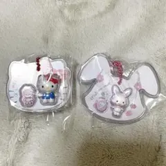 ハローキティ、ウィッシュミーメル パッケージチャーム2個セット
