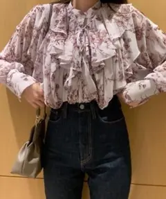 SNIDEL バリエフリルレイヤードブラウス