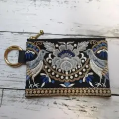 インド刺繍リボンポーチ