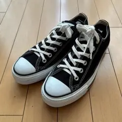 コンバース　オールスター　スニーカー　M9166 ブラック　25cm　コットン紐