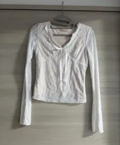 SHEIN 長袖Tシャツ レース 韓国