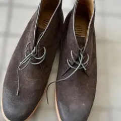 ダークブラウン スエード レースアップ靴