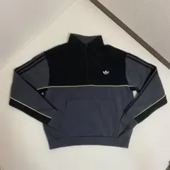 ★アディダス adidas ハーフジップ 裏起毛 トレーナー Mサイズ