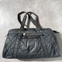 DIESEL 00s Archive metal logoバッグ Y2K グレー