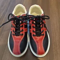 美品 希少 PUMA レザー ボウリングシューズ バイカラー 赤×紺 23cm