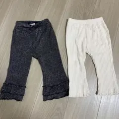 branshes ブランシェス ラメリブパンツ 2点セット 80