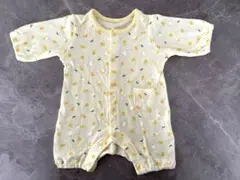 ひよこ柄ロンパース 黄色　日本製