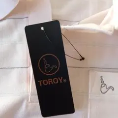 TOROY ストライプ柄 ホワイトポロシャツ
