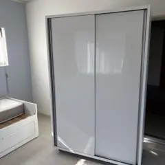 ディノス　家具　　　　　　　　　　　　　　　　　　ホワイト大型スライド式収納