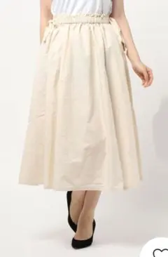 サマンサモスモスリズム　シャーリングスカート　両サイドリボン