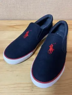d861/極美品★Polo Ralph Lauren ネイビー スリッポン24㎝
