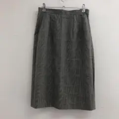 ジェイプレス グレンチェックタイトスカート 黒系 通勤 上品