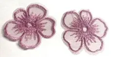 お花レース、ピンク。2個セット