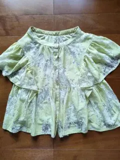 フリルレースブラウス シースルー