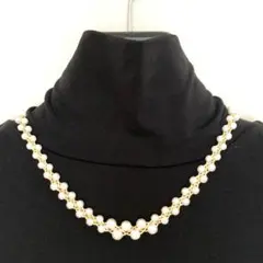 パール風 ゴールド チェーン チョーカー　48cm