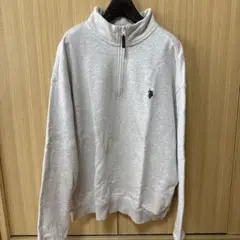 U.S. POLO ASSN. グレー ハーフジップ トレーナー