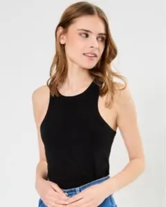 プチバトーブラック タンクトップ Sサイズ 黒