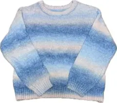 クルーネック グラデーション ニット セーター モヘア ピンク系