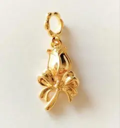 18K ネックレストップ クローバー ゴールド 四つ葉 刻印 純正 開運 104 