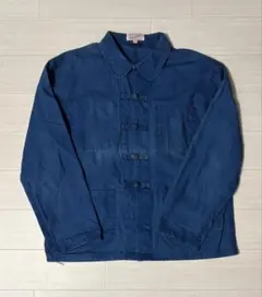 Euro Vintage インディゴ　フレンチチャイナシャツ　ジャケット フレンチワークチャイナジャケット [Dead Stock / INDIGO] - Fresh