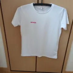 Kappa ホワイト Tシャツ 半袖　ドライ素材 ピンクロゴのサムネイル