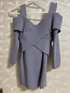 m*i様 リランドチュール　リブニット　トップス　水色　ブルー