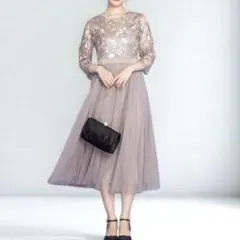 新品未使用◆エンブロイダリーLuxe ドレス　S